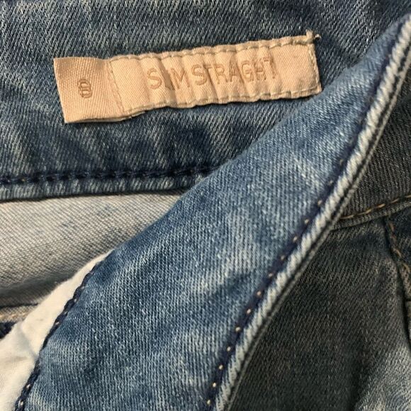 Seven7 Slim Straight Distressed Jeans - Picture 6 of 8